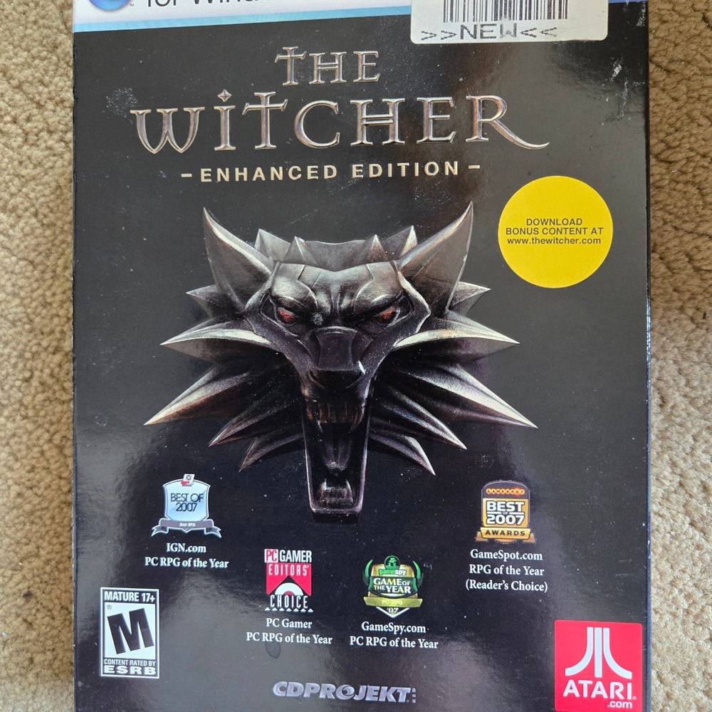 The Witcher Enhanced Edition PC Games for Windows RPG CD Projekt Red Atari 2008
